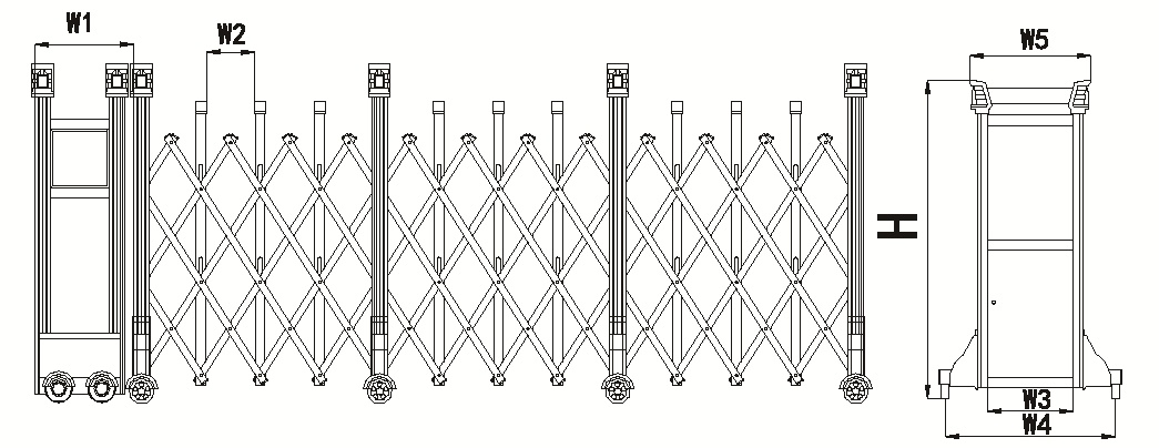 電動伸縮門尺寸怎么計算